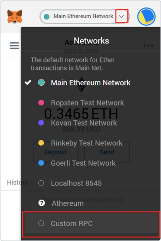 Подключение MetaMask к сети Avalanche