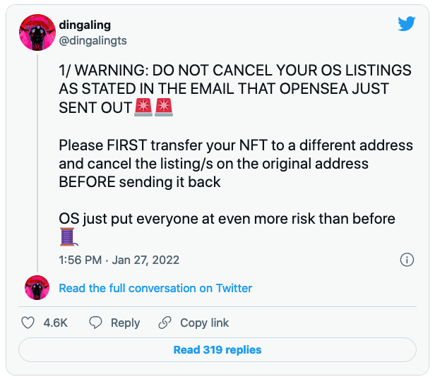 Письмо OpenSea с призывом удалить неактивные листинги NFT вызывает дебаты в Твиттере
