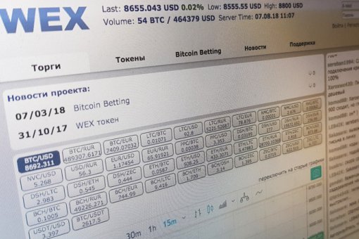 Администраторы биржи WEX объявили о начале процедуры банкротства 